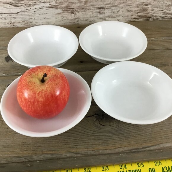 Set of 4 Corelle Friendship 10 Oz Dessert Bowls 5 3/4" White w/ Gray Flowers - Picture 5 of 16